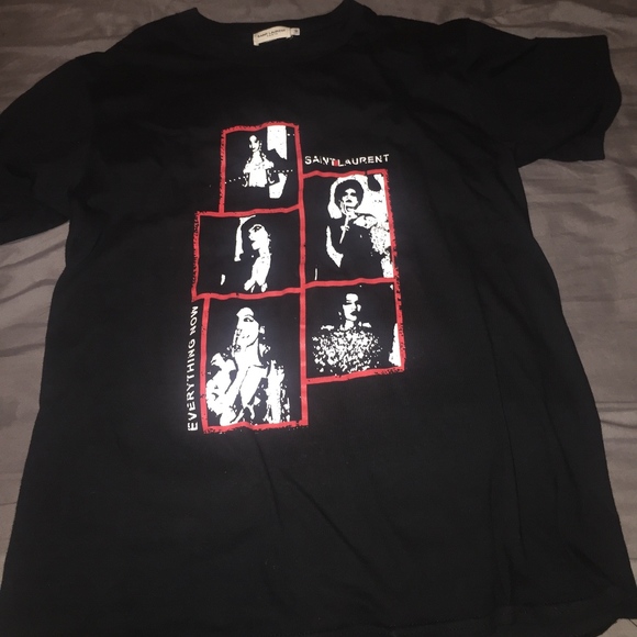 black saint laurent t shirt